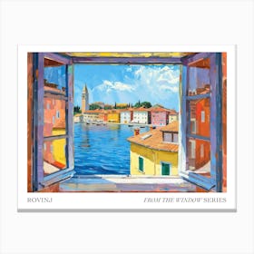Rovinj From The Window Series Poster Painting 2 Canvas Print