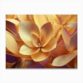 Golden Flowers 8 Canvas Print