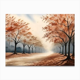 Autumn Road Canvas Print