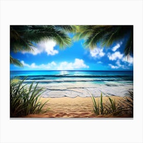 Beach Scene 4 Canvas Print