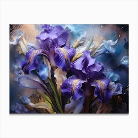 Purple Irises 6 Canvas Print