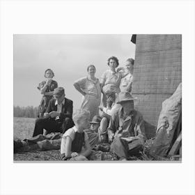 Untitled Photo, Possibly Related To Farmer At S W Sparlin S Auction Sale, Orth, Minnesota By Russell Lee Canvas Print