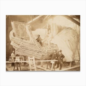 Construction Of The Skeleton And Plaster Surface Of The Left Arm And Hand Of The Statue Of Liberty 1883 Canvas Print