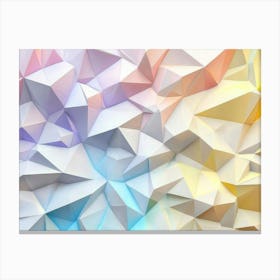 Pastel Abstract Triangles Poly Colors Geometric Canvas Print