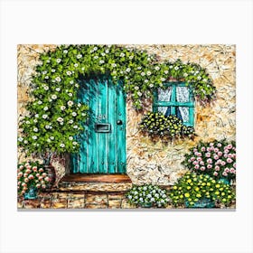 Green Door Canvas Print