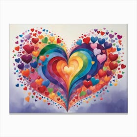 Rainbow Heart 11 Canvas Print