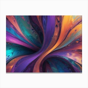 Abstract Swirling Pattern With Vibrant, Contrasting Colors 1 Canvas Print