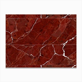 Red Marble Tile Canvas Print