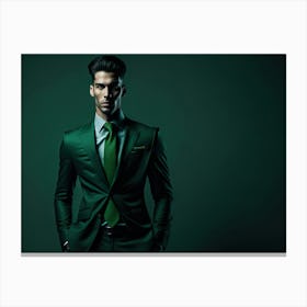 Bussinness Man Green (5) Canvas Print