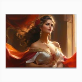 An inspired woman Canvas Print