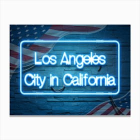 Los Angeles City In California Canvas Print