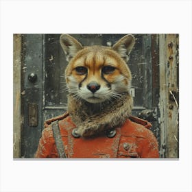 Absurd Bestiary: From Minimalism to Political Satire.Fox In Red Coat Canvas Print