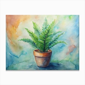 Fern Painting Canvas Print