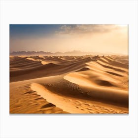 Sand Dunes In The Desert Canvas Print