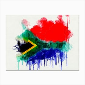 Flag Of South Africa Country Canvas Print