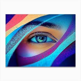 Minimal Colorful Eye Canvas Print