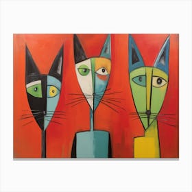 Three Cats 24 Canvas Print