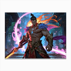 Warrior With A Sword Canvas Print