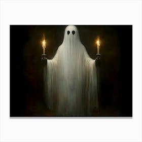 Ghost With Candles Canvas Print