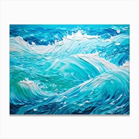 Abstract Ocean Scene At A Tropical Glacier Under Bright Daylight Nature Inspired Ripples Forming In (4) Canvas Print