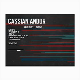 Cassian Andor Rebel Spv Canvas Print
