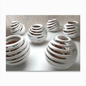 Vases In A Row Canvas Print