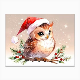 Christmas Owl 1 Canvas Print