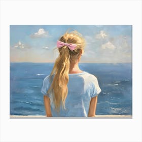 Girl By The Sea Canvas Print