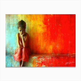 Dream On - Girl On A Bench Canvas Print