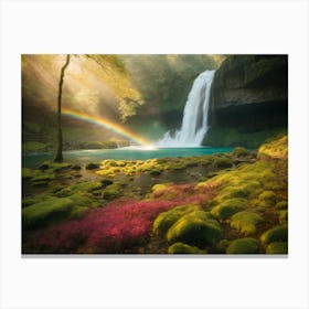 Rainbow In The Forest 1 Canvas Print