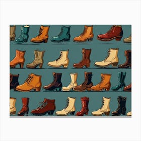 Women'S Boots Canvas Print