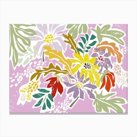 Cosmopolitan Flowers Lilac Canvas Print