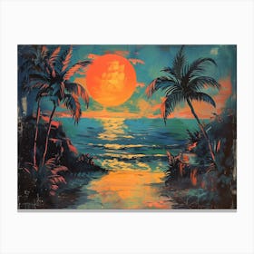 Sunset At The Beach 9 Canvas Print