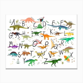 Dinosaur Alphabet Canvas Print