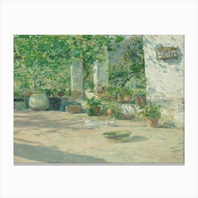 Patio In The Garden Canvas Print