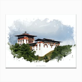 Jakar Dzong, Bhutan Canvas Print