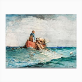 Hauling In The Nets (1887), Winslow Homer Canvas Print