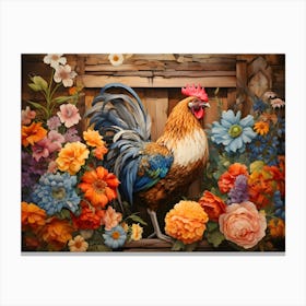 Rooster On The Farm 2 Canvas Print