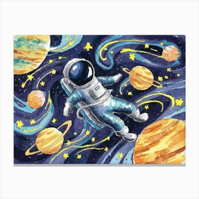 Astronaut In Space 1 Canvas Print