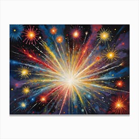 Fireworks In The Sky Canvas Print