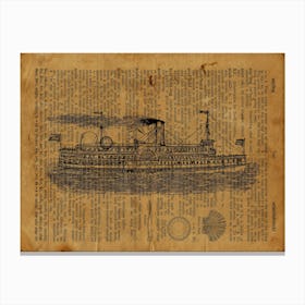 Steam Boat Canvas Print