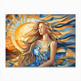 Woman In The Sun 5 Canvas Print