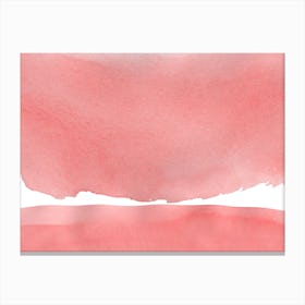 Minimal Pink Abstract 04 Landscape Canvas Print
