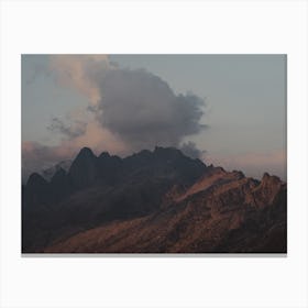 Clouds Over Mountain Canvas Print