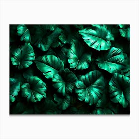 Green Leaves Background Canvas Print