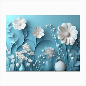 3d Flowers 6 Canvas Print