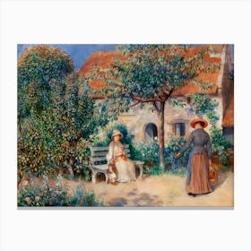 Woman In The Garden 2 Canvas Print