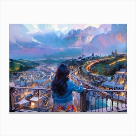 French Cityscape Canvas Print