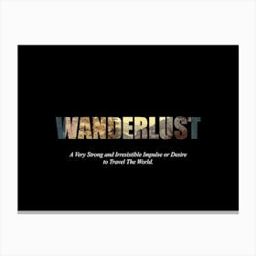 Wanderlust Poster Retro Wooded Pines 5 Canvas Print