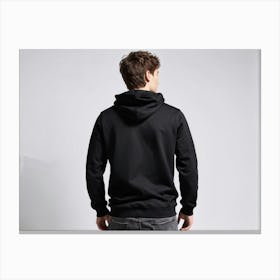 Back View Of Man In Black Hoodie 2 Canvas Print